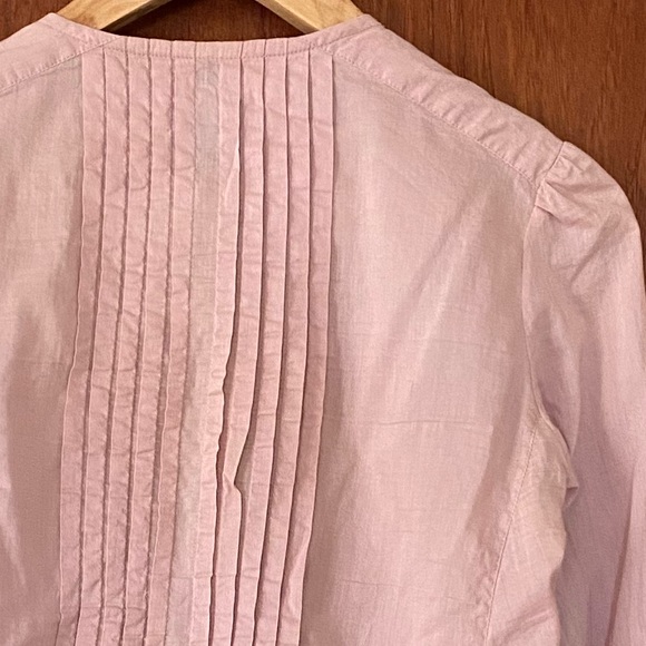 Anthropologie Odille pinkish/lavender shirt. Pleated in front and middle back. - Picture 8 of 13